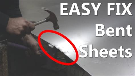 how to straighten sheet metal|how to flatten warped metal.